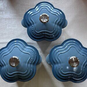 Le Creuset Fafa or Flower Dutch Oven in Chambray Blue